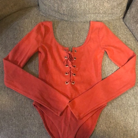 F21 • Rust Red Bodysuit • Size S - Picture 1 of 2